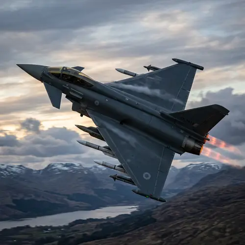 Advanced Stealth Eurofighter Typhoon with Long-Range Missiles