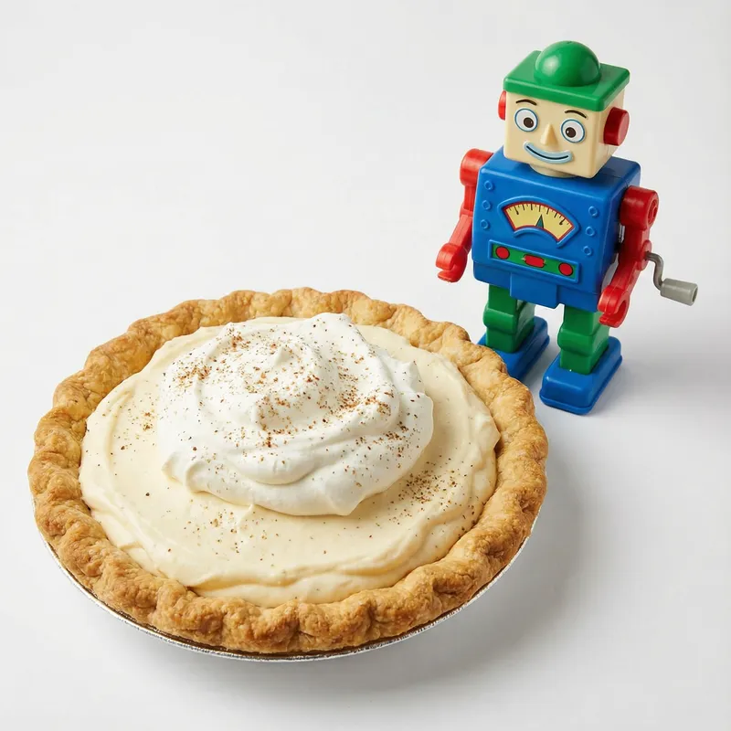 Delightful Cream Pie with White Cream Dollop