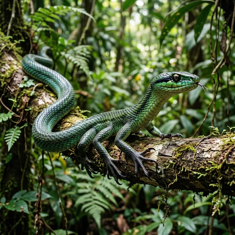 Snake With Six Legs: Mystical Creature of Nature Snake With Six Legs: Mystical Creature of Nature