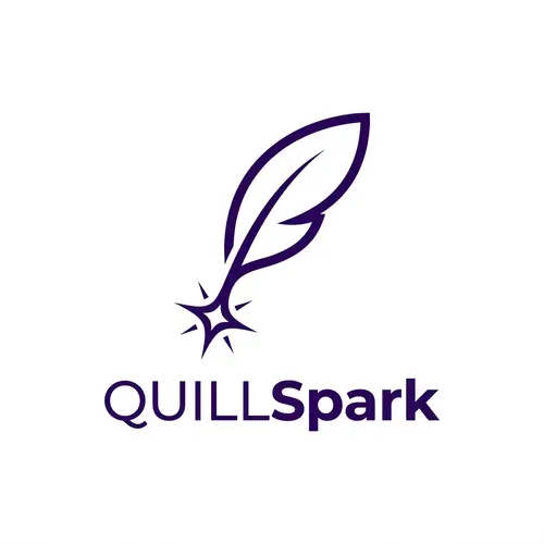 QuillSpark Logo Design - Modern AI Writing Assistant