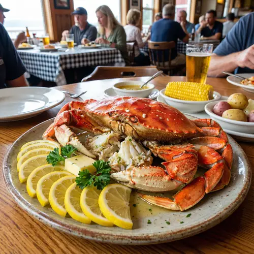 Cooked Crab Dish with Lemon - Classic Seafood Preparation