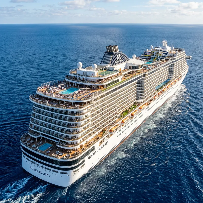 Massive Cruise Ship with 30 Decks | Luxury & Adventure Awaits