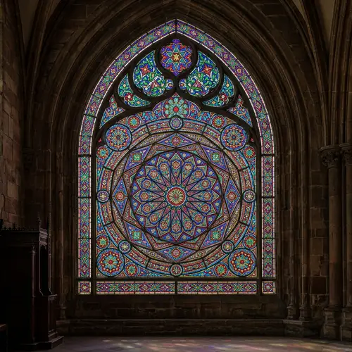Vibrant Stained Glass Window Art