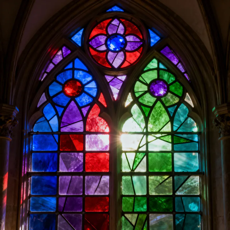 Vibrant Stained Glass Window Art