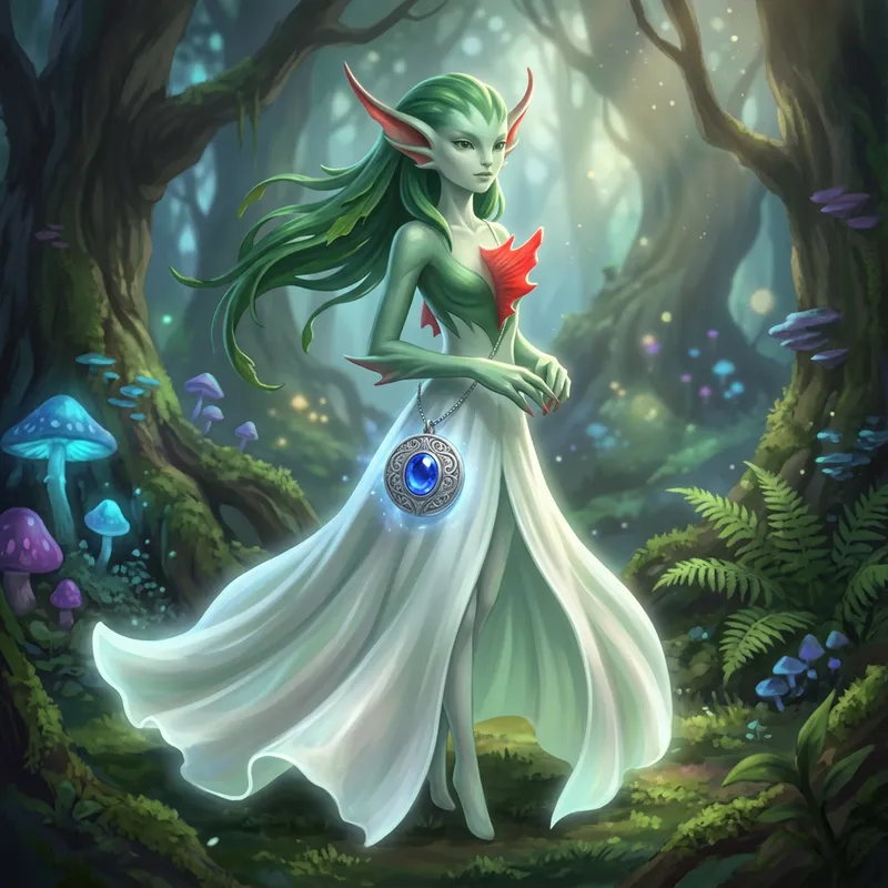 Mystical Humanoid Creature with Energy Source - Gardevoir