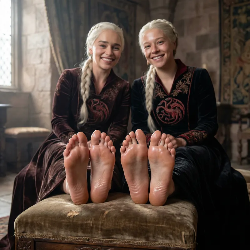 Hyperrealistic Portrait of Daenerys & Rhaenyra Targaryen