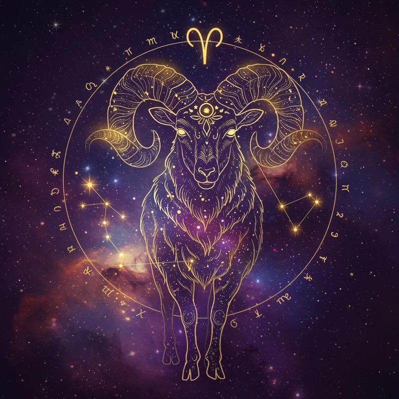 Mystical Aries Zodiac Illustration