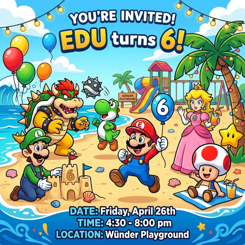 Mario Bros Beach Party: Edu's 6th Birthday Bash at Wünder Playground