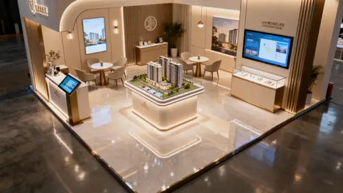 Custom 3m x 3m Property Sales Booth Design