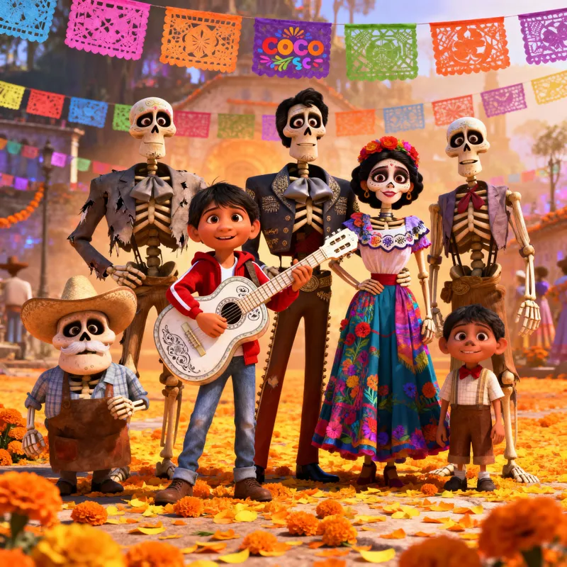 Group Image of Coco Movie Characters
