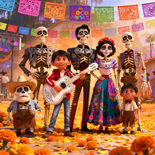 Group Image of Coco Movie Characters