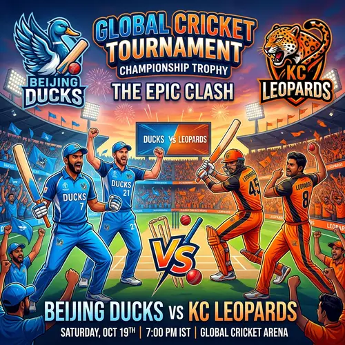 Beijing Ducks vs KC Leopards Cricket Tournament Poster