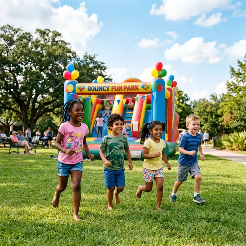 Joyful Kids Playing in Community Park