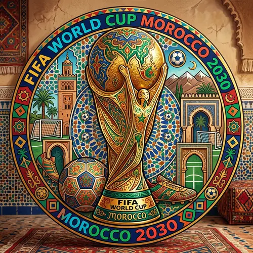 FIFA World Cup Trophy: Moroccan-themed Logo Design