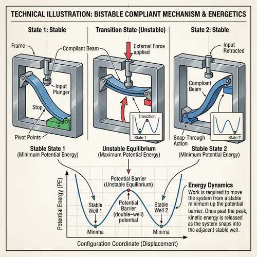 Bistable Mechanism: Detailed Technical Illustration