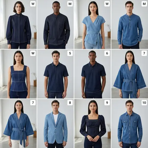 Elegant Denim Tops for Men & Women - Unique Designs