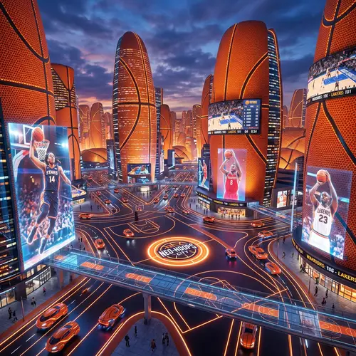 Futuristic Basketball Themed City | Hoop Dreams Metropolis