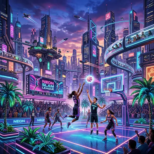 Futuristic Basketball City | Skyline Dreams Unfold
