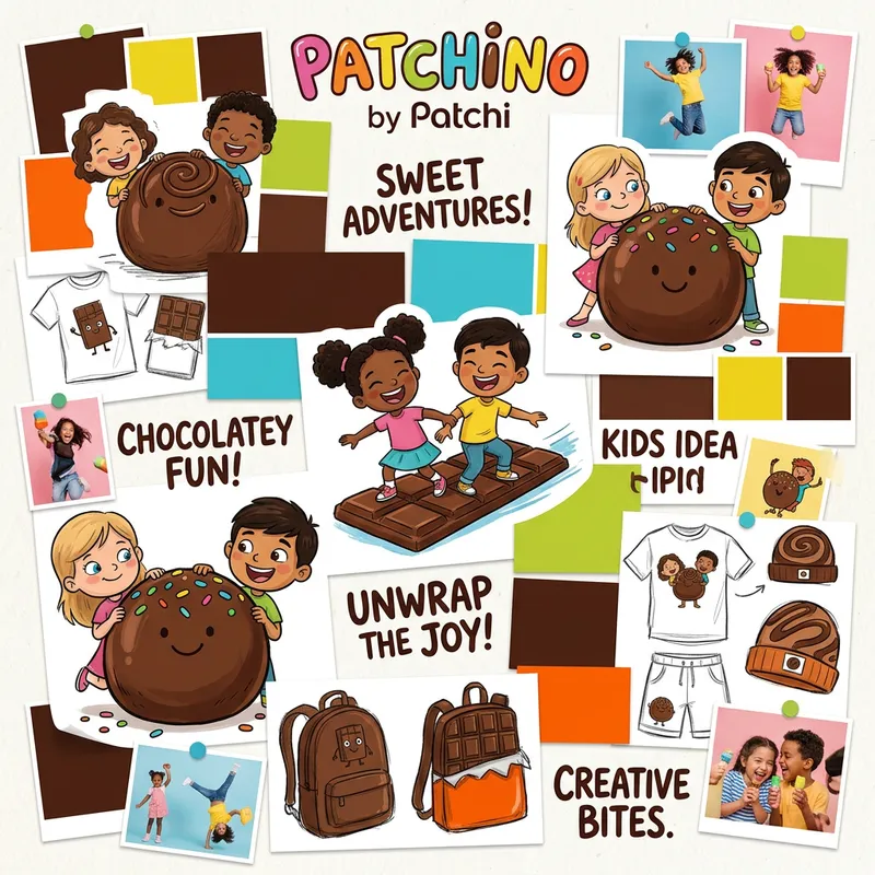 Patchino Kids Chocolate Collection | Vibrant Mood Board