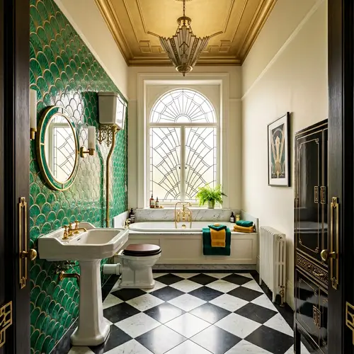 Luxurious Art Deco Bathroom Design Inspiration