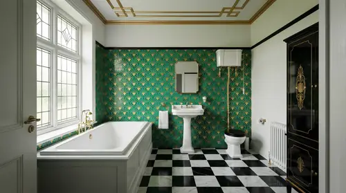 Luxurious Art Deco Bathroom Design Inspiration