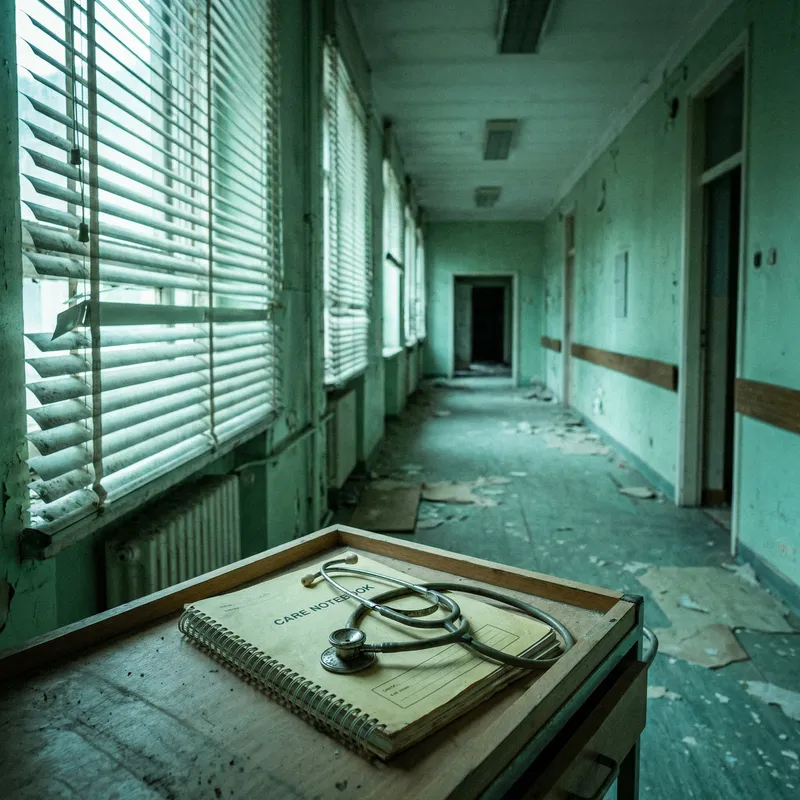 Abandoned 70s European Hospital: A Post-Apocalyptic Scene
