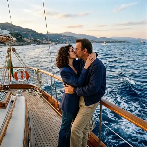 Romantic Boat Kiss: Iconic Style Moments
