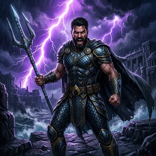Cory Chase as Atlantean - Fierce Lightning Portrait