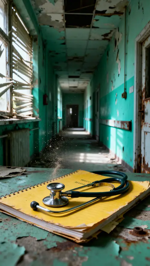 Abandoned 70s European Hospital: A Post-Apocalyptic Scene