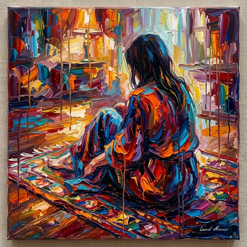 Sensual Figurative Woman Oil Painting
