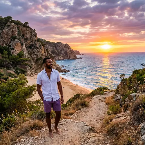 Breathtaking Sunset at Mediterranean Beach