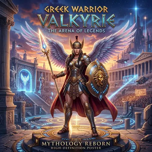 High-Quality Greek Valkyrie Warrior Poster