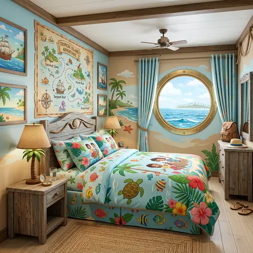 Tropical Island Adventure Themed Cruise Ship Hotel Room