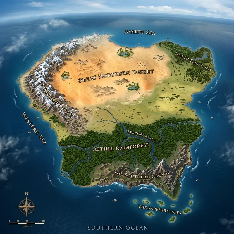 Explore the Unique Island Continent Map