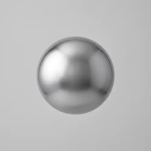 Perfect Sphere: Symmetrical, Shiny Object Floating in Mid-Air
