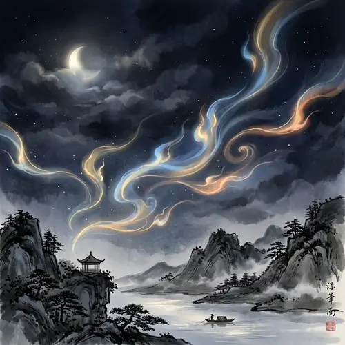 Celestial Flames: A Fusion of Traditions in Art