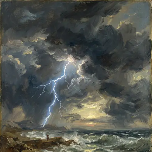 Powerful Storm: Intensity of Thunder & Lightning