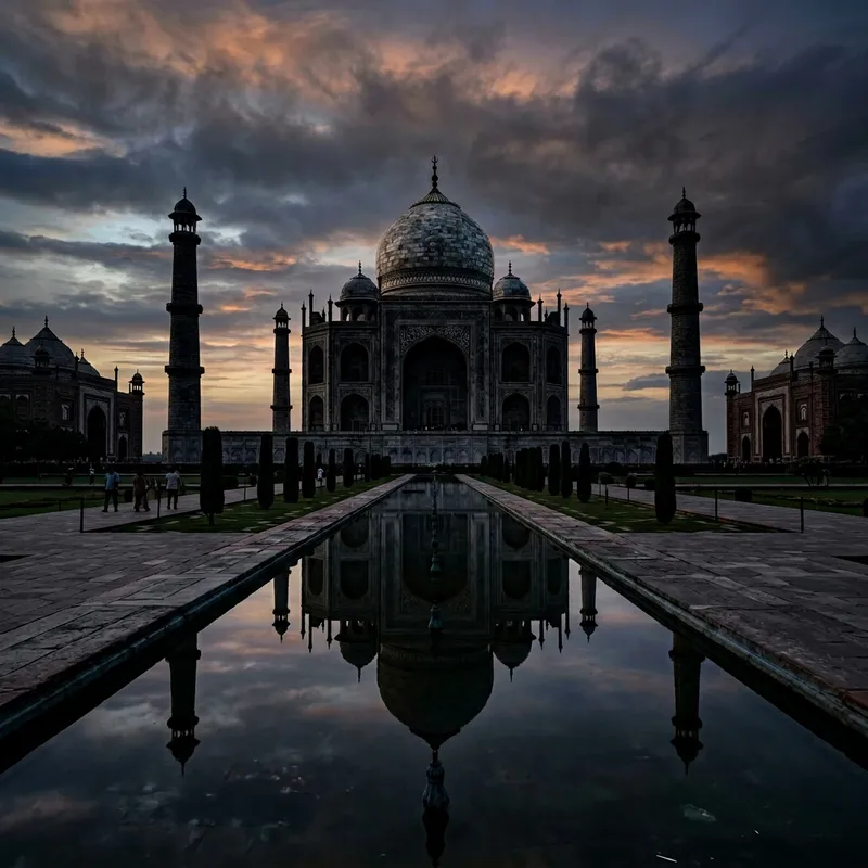 Stunning Black Stone Taj Mahal Grandeur Shot Stunning Black Stone Taj Mahal Grandeur Shot