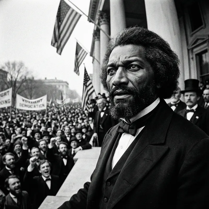 Abraham Lincoln | Dramatic Black and White Portrait of a Notable 19th-Century Politician