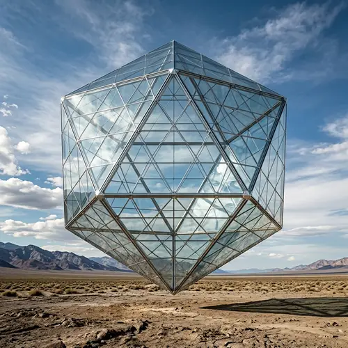 Suspended Geometric Edifice | Architectural Photography