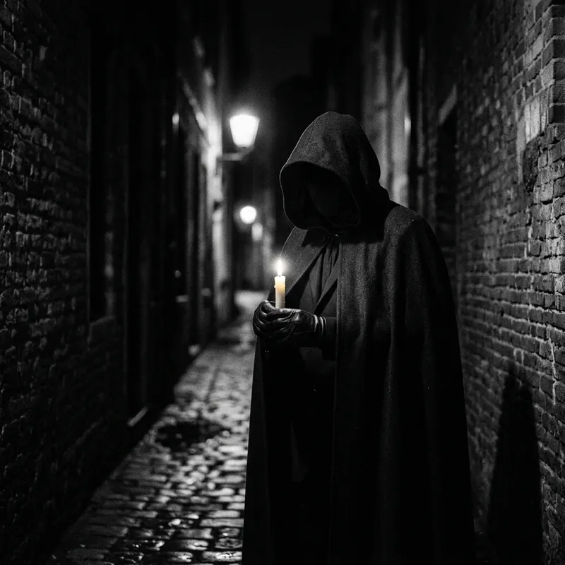 Mysterious Figure in Dark Alley | Film Noir Enigma