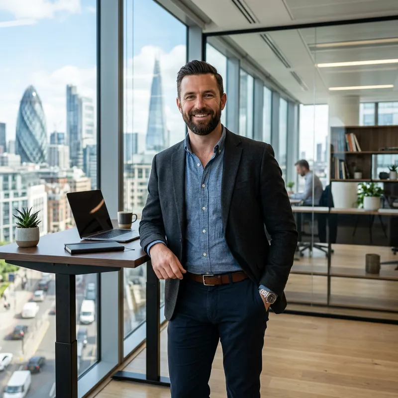 Meet Aaron Shooshani: Professional with Smart Casual Style in Office Setting