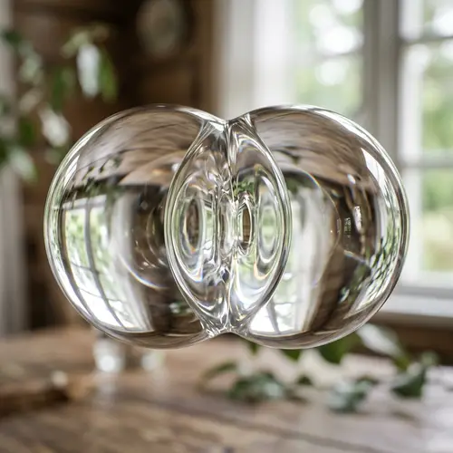 Glass Orbs Merging in Ethereal Beauty