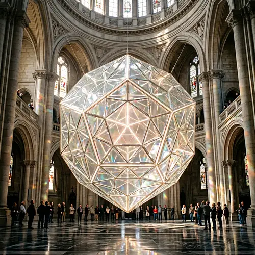 Clear Crystal Glass Dodecahedron | Ethereal Glow Visualized