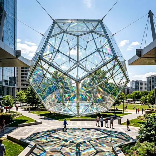 Large Glass Dodecahedron | Remarkable Transparent Structure