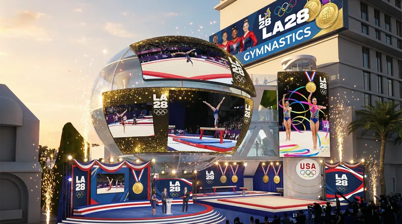 Stunning LA28 Olympic Gymnastics Broadcasting Studio