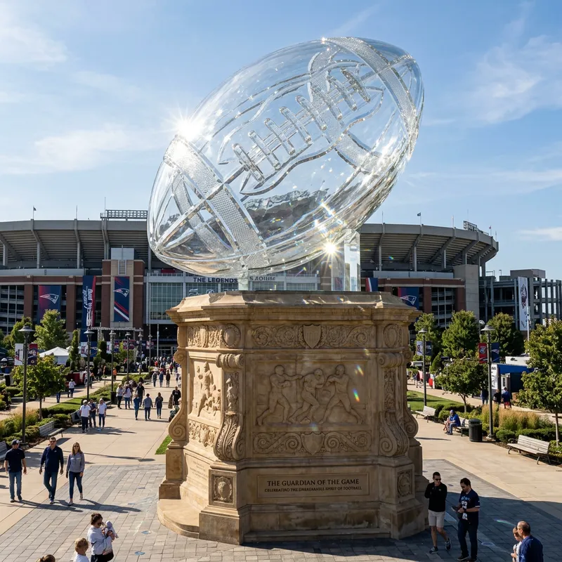 Glass Football Sculpture - 50ft High Design