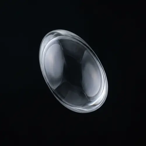 Captivating Glass Ellipsoid Suspended in Air | Timeless Snapshot