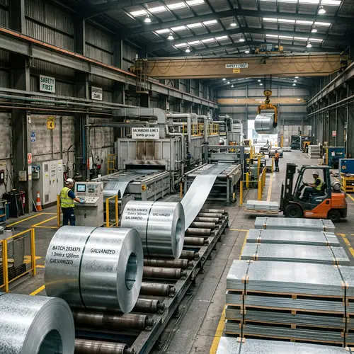 Galvanized Sheets Manufacturing in a Factory