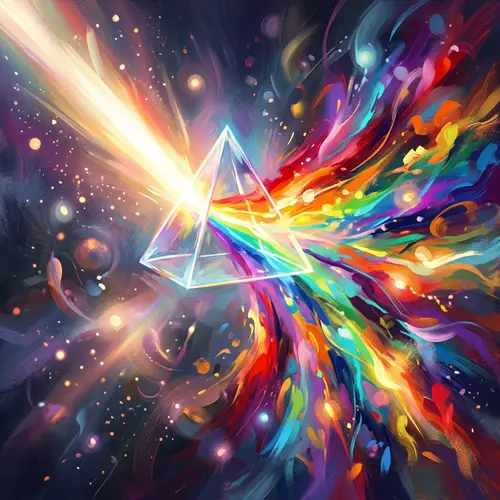 Abstract Expressionism Art: Rays of Light Through Prism